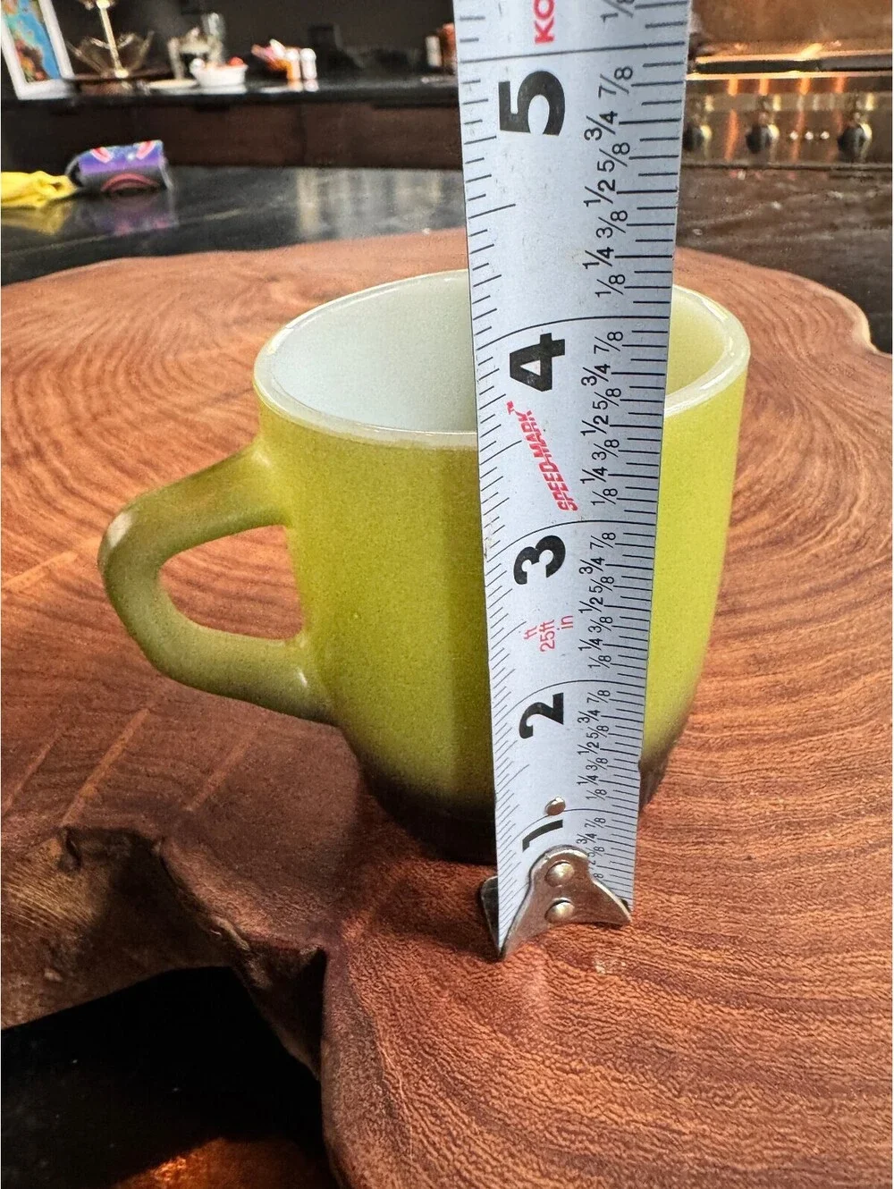 Vintage Fire-King Avocado Green Ombre Stacking Mug